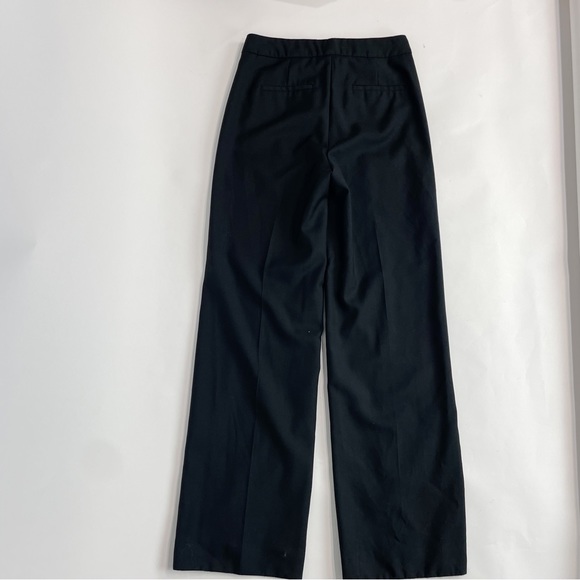 J CREW COLLECTION Full-Length Wide-Leg Tuxedo Pant Italian Wool NWOT BLACK Sz 2 - Picture 3 of 16